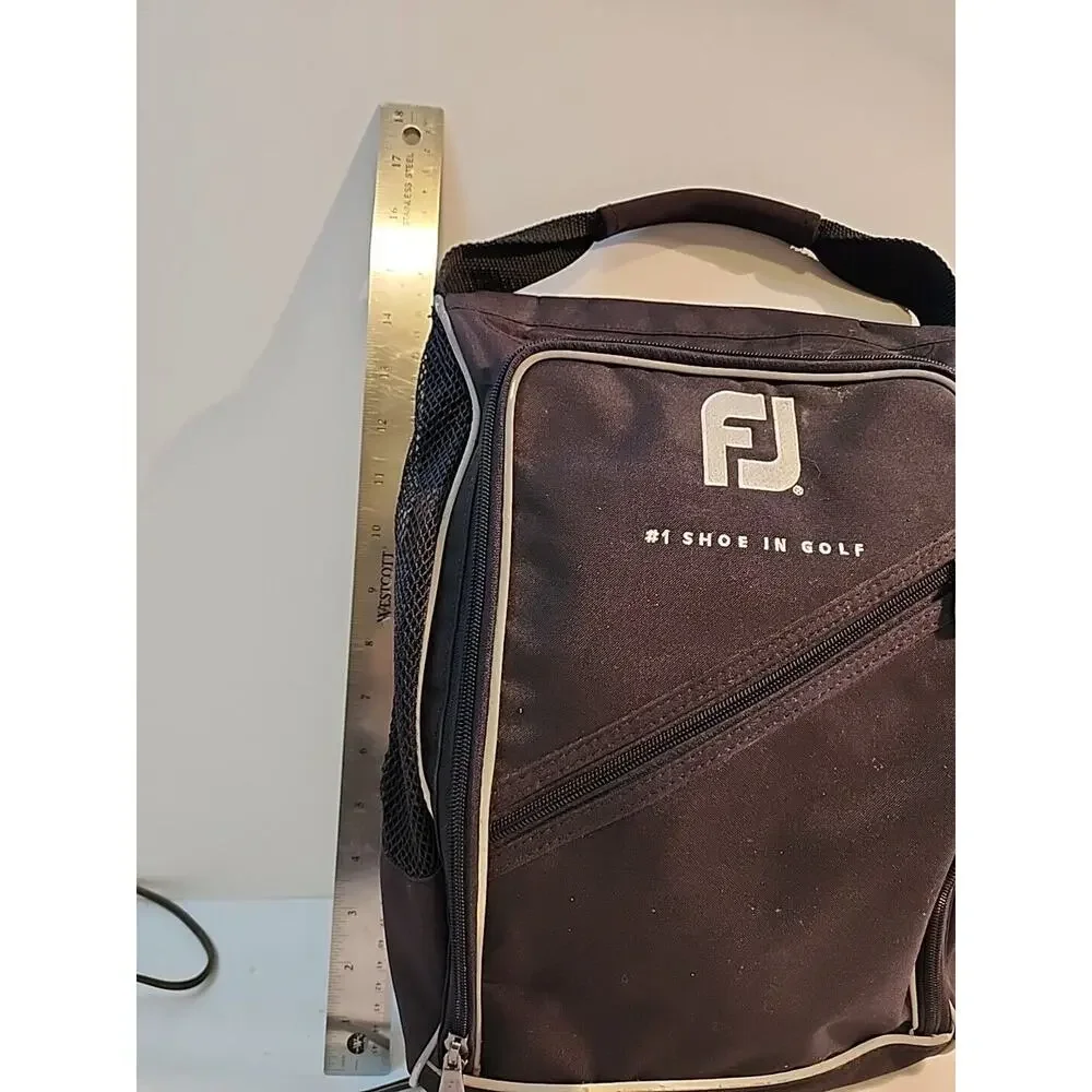 FootJoy Deluxe Shoe Bag Black Zipper Breathable Vented 15